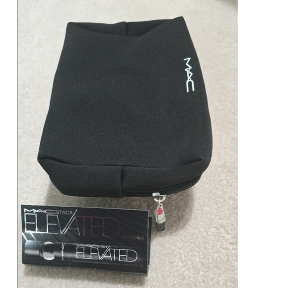 ✨MAC Black Neoprene Makeup Pouch + M·A·CStack Elevated Waterproof Mascara (NEW)✨ - Picture 2 of 3